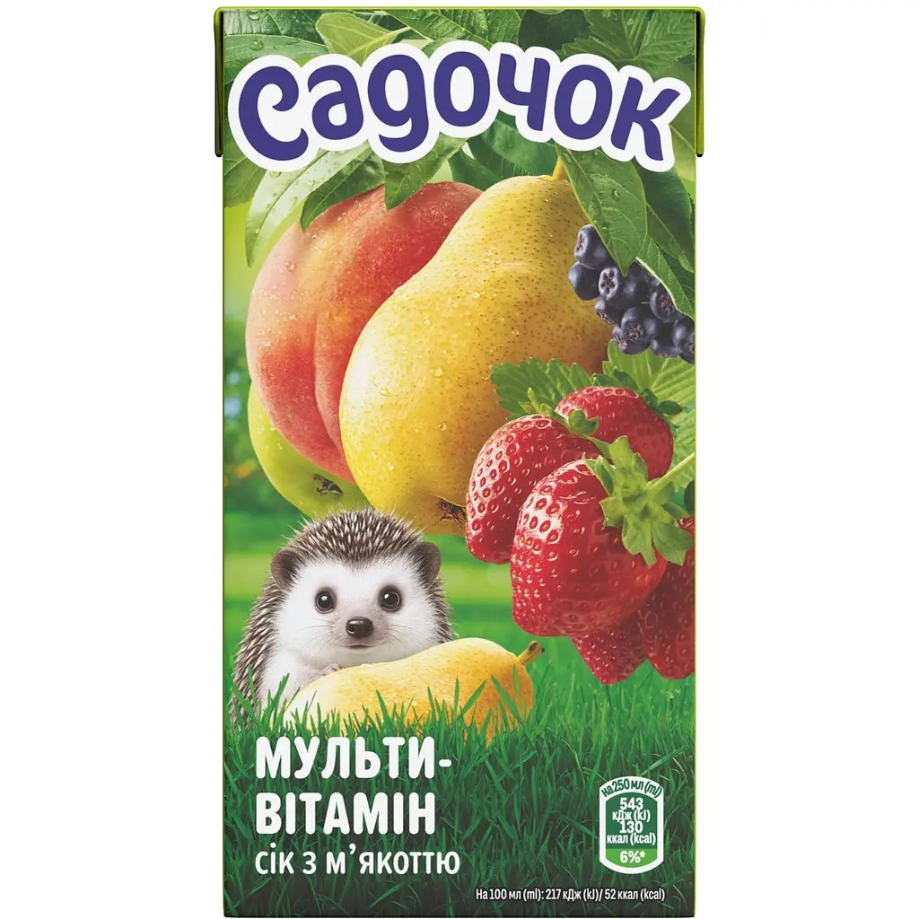 Сік з м'якоттю САДОЧОК мультивітамін, 0,95 л